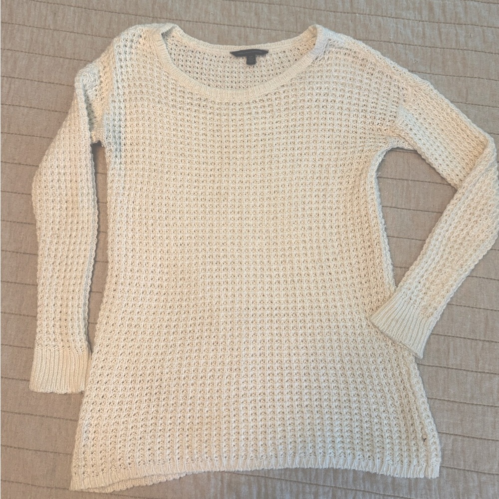 American Eagle Outfitters Cream Knit Sweater